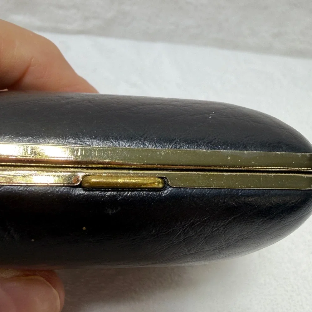 VTG Phinney-Walker Travel Alarm Clock Manual Wind‎ Black Folding Case Japan MCM